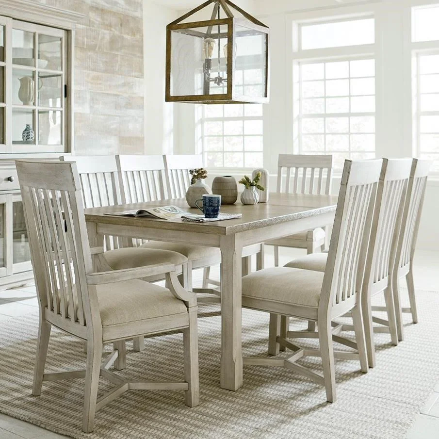 American Drew Litchfield 750 750744+6x636+2x637 Nine Piece Table & Chair Set Wayside